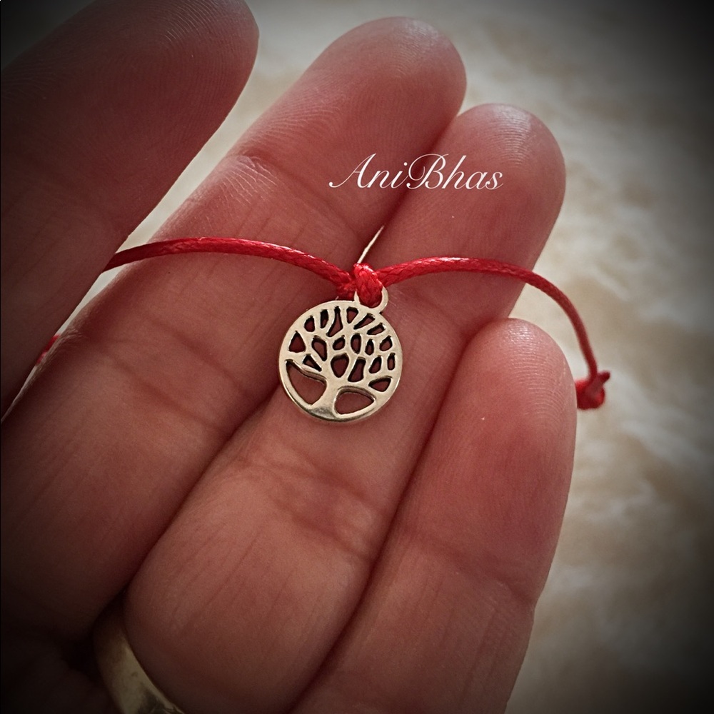 Dainty Tree of Life Wax Cord Bracelet